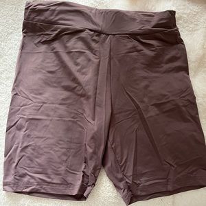 BROWN BIKER SHORTS